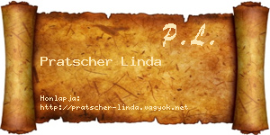 Pratscher Linda névjegykártya
