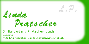 linda pratscher business card